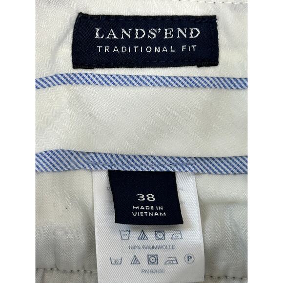 Lands' End Traditional Fit Chocolate Brown Corduroy Pants Straight Leg Winter 38 - Picture 3 of 9